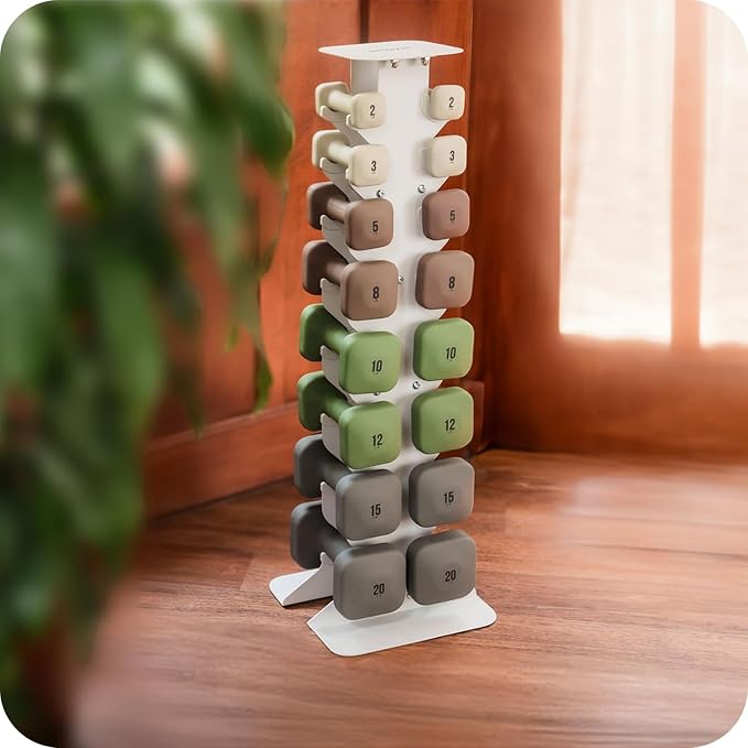 WeGym Square Dumbbells for Home Gym, Hand Weights for Strength Training