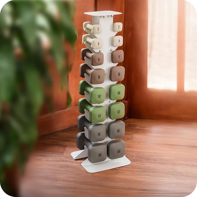 WeGym Square Dumbbells for Home Gym, Hand Weights for Strength Training