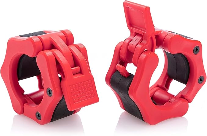 USA Made Olympic Barbell Collar 2 inch Quick Release Pair of Locking 2" Pro Weight Bar Plate Locks Clamp Clips for Workout Weightlifting Fitness Training