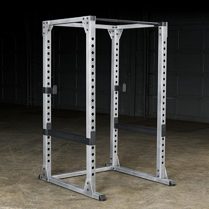 Body-Solid (GPR378 Power Rack - Heavy-Duty Steel Squat Cage with Adjustable Safety Bars and Chin-Up Bar for Home and Light Commercial Gym