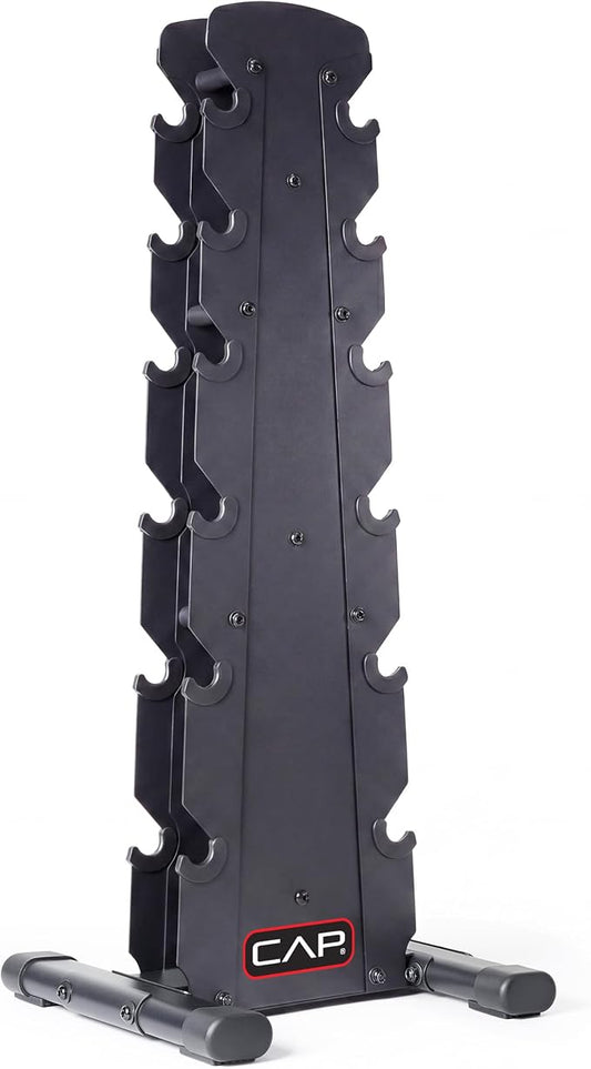 CAP 6-Tier Dumbbell Rack for Home Gym, 210lb Capacity, Heavy-Duty Weight Storage Rack for Hex Dumbbells, Space-Saving Steel Free Weight Stand, Multi-Level Dumbbell Storage Rack