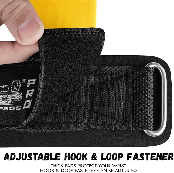 Weight Lifting Rod Hooks Heavy Duty Wrist Wraps Power Weight Lifting Training Gym Grips Straps Set of 2