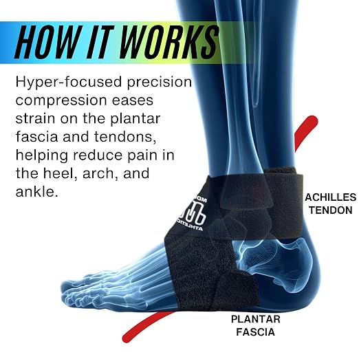 Ankle X Strap for Achilles Tendon and Planter Fasciitis Support, 1 Pack, Ankle Tendonitis Pain Relief Support Brace, Hiking, Soccer, Basketball, Running, Tennis, Volleyball & Pickleball