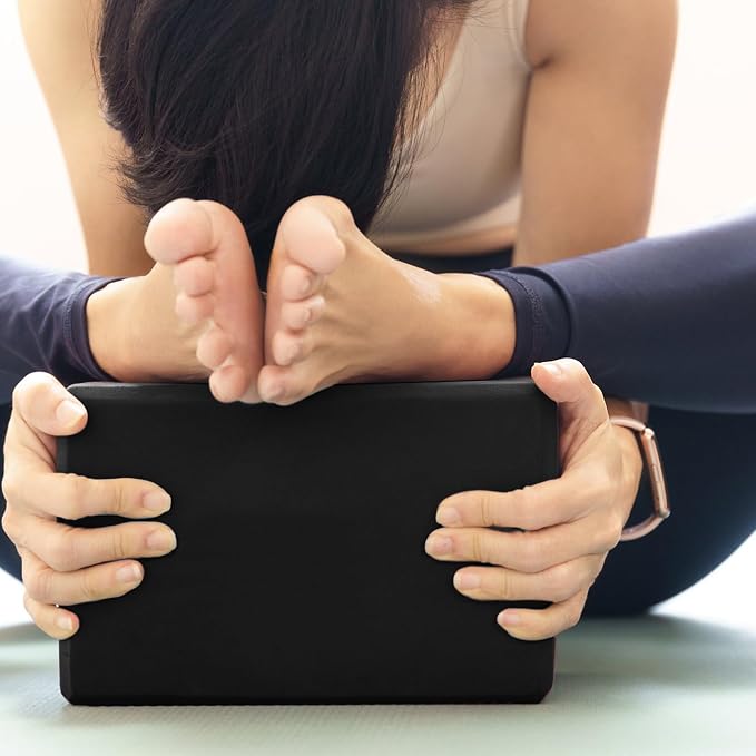Yoga Blocks 2 Pcs, 9"x6"x3" Yoga Brick Foam Blocks EVA Foam Block Yoga Props Accessories for Yoga Pilates Stretching and Meditation
