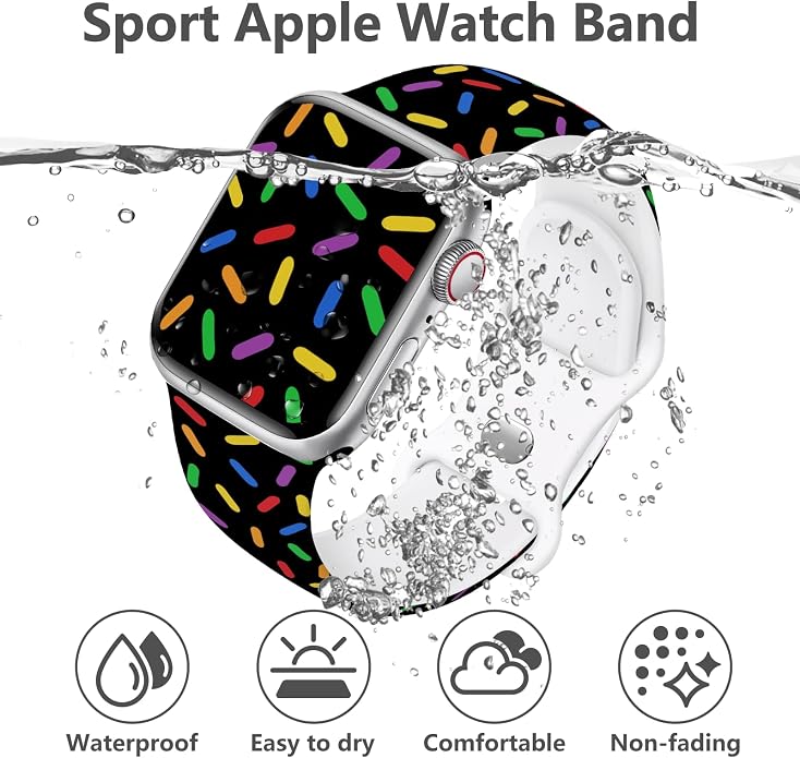 Pride Watch Band Compatible with Apple Watch Series 11 10 9 8 7 6 5 4 Ultra SE (Replacement Silicone Strap for iWatch 40mm - 49mm)