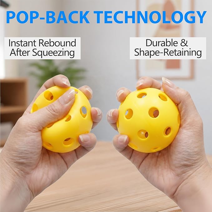 GSE Plastic Practice Baseballs, Hollow Airflow Softballs Training | 26-Holes Lightweight Balls, for Pitching, Batting, Catching for All Skill Levels, for Indoor & Outdoor Games, 2.75", 0.9 oz