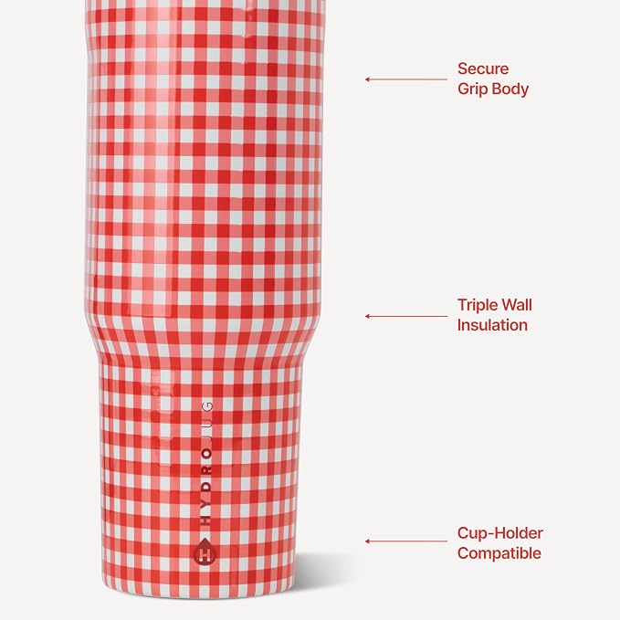 HydroJug Sport 40 oz Insulated Stainless Steel Water Bottle, Summer Picnic