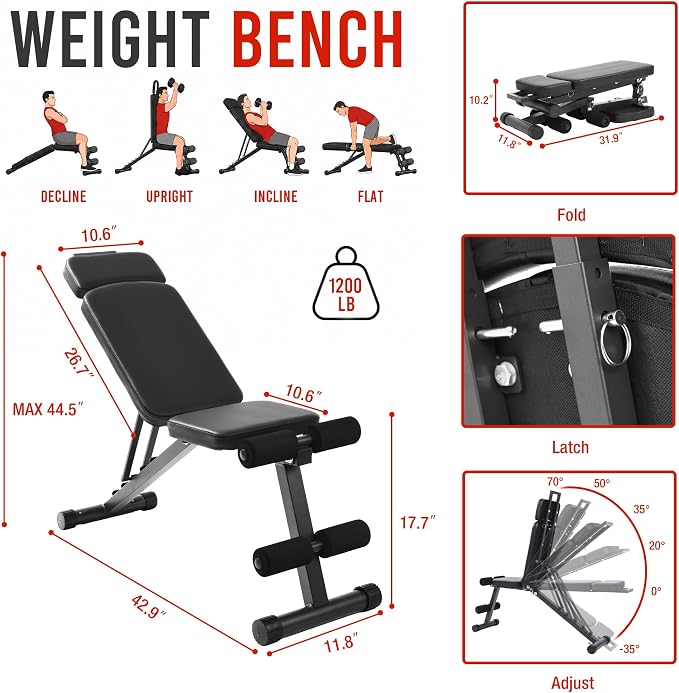 HulkFit Power Rack, Multi-Function Squat Rack with LAT Pull Down, Power Cage with Pulley System, Strength Training Home Gym Equipment with Workout Equipment Attachments, Cable Machine for Home Gym