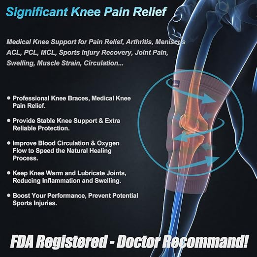 NEENCA Professional Knee Brace, Medical Knee Support for Women & Men Relief | Patented Patella Gel Pad & Side Stabilizers, Compression Sleeve for Knee Pain, Swelling, ACL, PCL, Arthritis, Sports, Workout