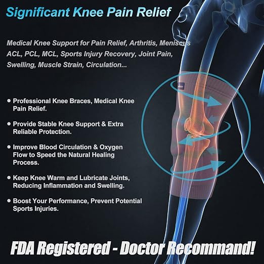 NEENCA Professional Knee Brace, Medical Knee Support for Women & Men Relief | Patented Patella Gel Pad & Side Stabilizers, Compression Sleeve for Knee Pain, Swelling, ACL, PCL, Arthritis, Sports, Workout