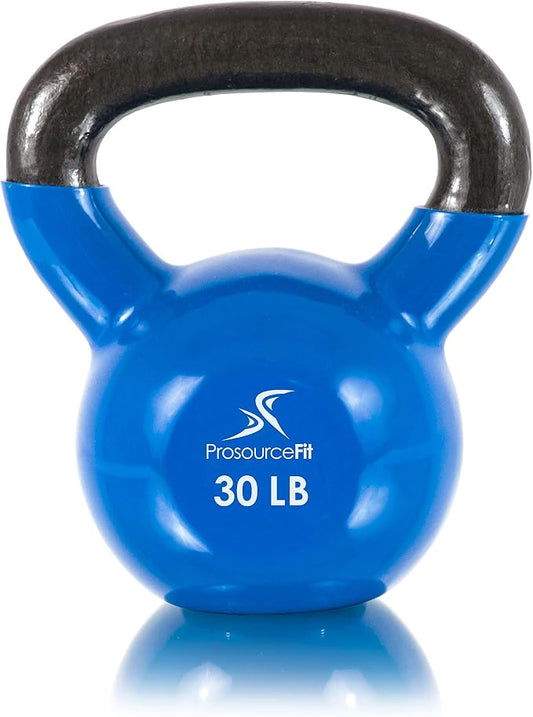ProsourceFit Vinyl Coated Cast Iron Kettlebells for Full Body Fitness Workouts