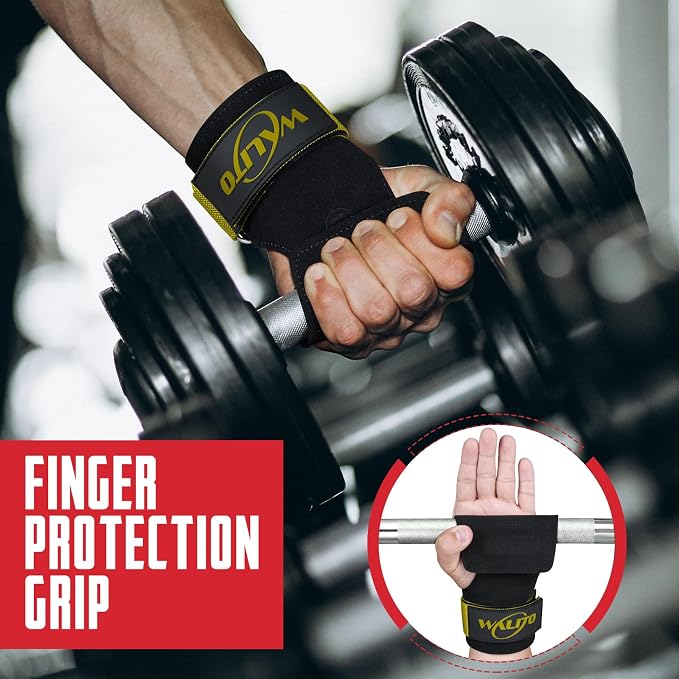 Weight Lifting Wrist Strap，Double Layer Leather Wrist Wraps with Neoprene Padding for Weightlifting & Deadlifts – Adjustable Gym Straps for Men & Women