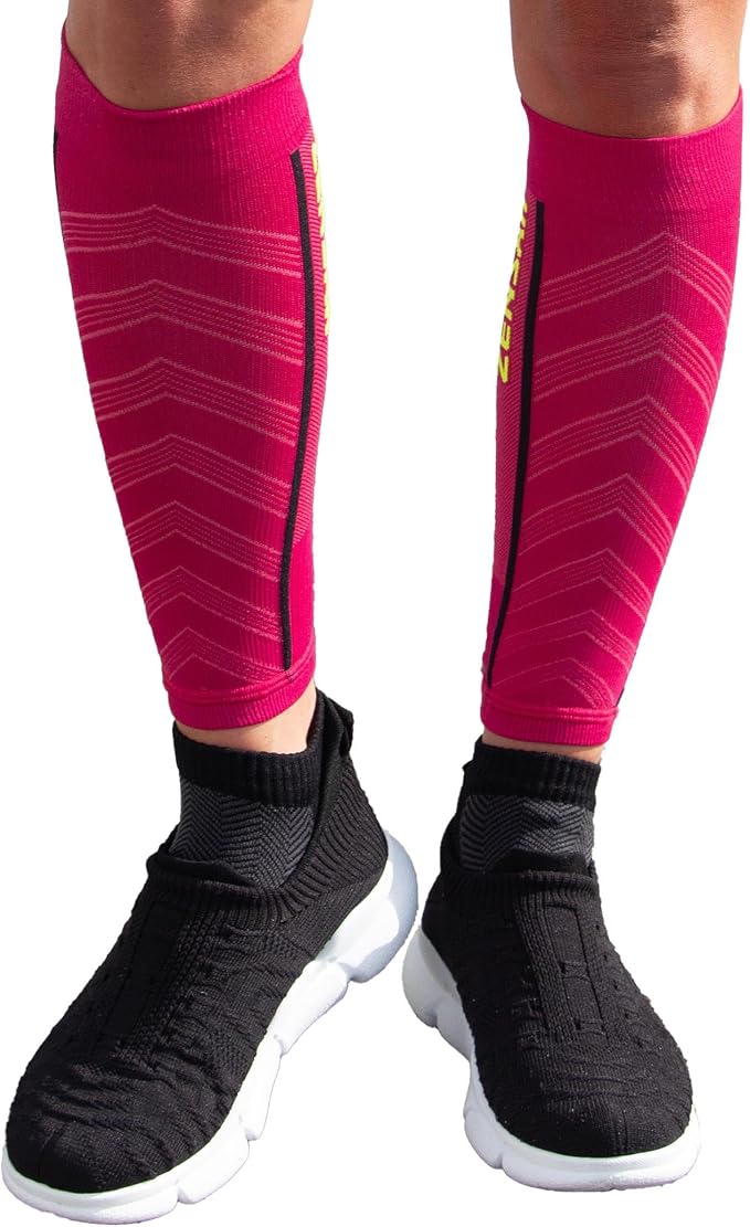 Zensah Featherweight Compression Leg Sleeves - Relieve Shin Splints, Calf Strains