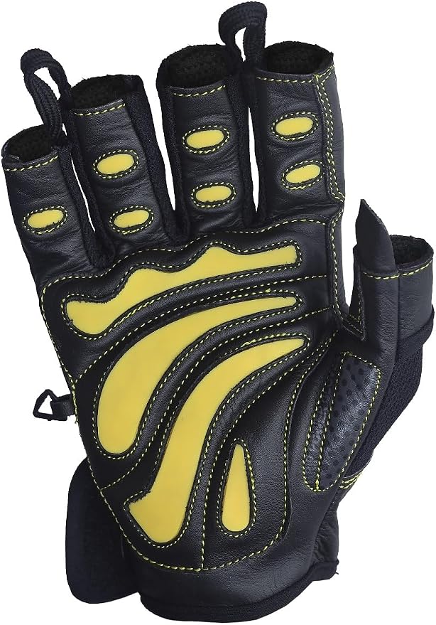 Elite Leather Gym Gloves – Grip & Comfort Design for Weightlifting, Powerlifting, Bodybuilding & Strength Training Workouts for Men & Women
