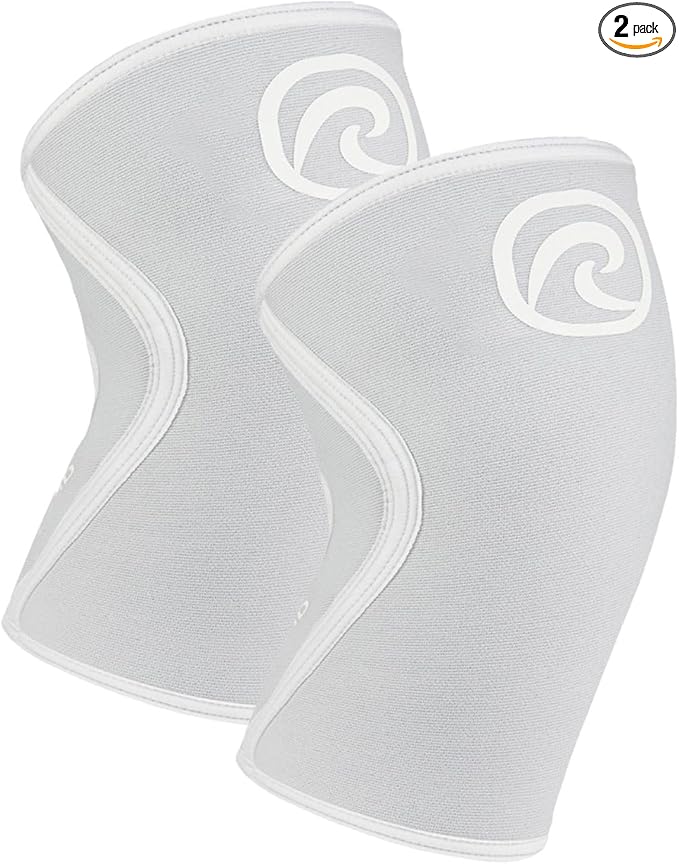 Rehband 5mm Knee Sleeves for Functional Training, Cross-Training & Powerlifting, Weightlifting Knee Support made of Neoprene, Unisex, Colour:Arctic/White - 1 Pair, Size:XX-Large