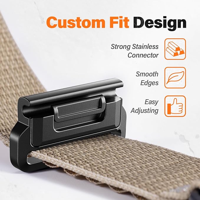 Alpine Loop Nylon Watch Band Compatible with Garmin Fenix 5/6/7/8 47mm, Quickfit 22mm Rugged Watch Bands for Garmin Epix Gen 2/Fenix 8 Pro 47mm/7 Pro/6 Pro/5 Plus/Forerunner 935/S62