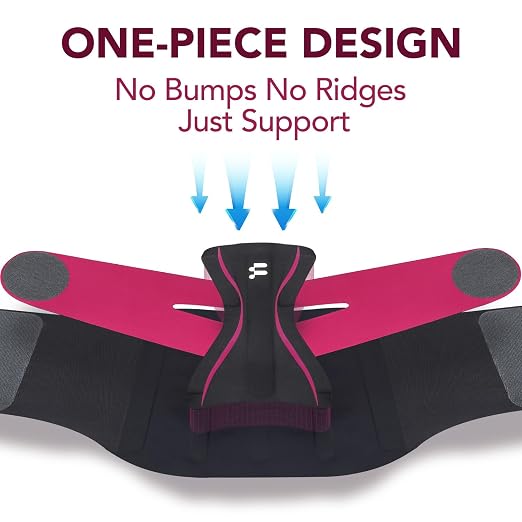 0.5mm Ultra Thin Back Brace for Women for All-Day Wear & Support | Slim Fit, Seamless, Wear under Clothes, Removable Lumbar Pad, Invisible Back Support, Adjustable Compression Back Pain Relief