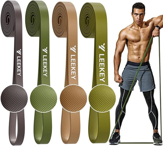 LEEKEY Pull Up Assistance Bands,Muit Levels Resistance Bands for Senior/Adults,Exercise Bands with Door Anchor, Strength Bands for Fitness Training, Physical Therapy,Home Gym Workouts