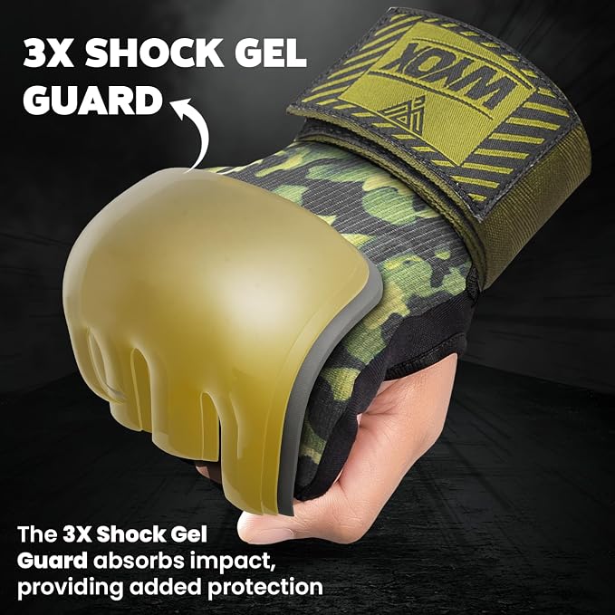 WYOX Neoprene Gel Boxing Hand Wraps Inner Gloves for Men & Women – 80cm/31in Quick Wrist Strap, Padded Knuckle Protection, Fingerless MMA Muay Thai Kickboxing Wraps for Training & Martial Arts