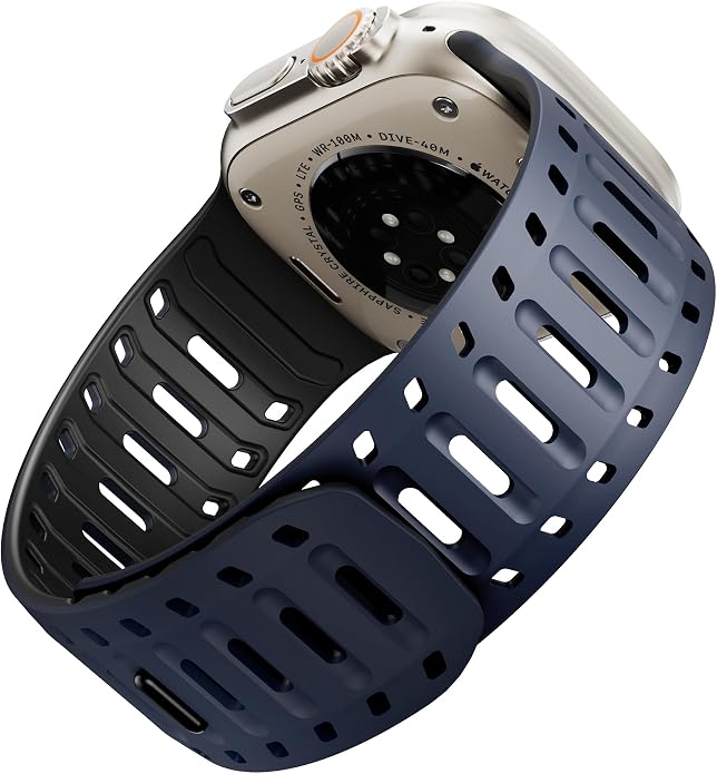 X-it Magnetic Watch Band for Apple Watch Ultra 49mm, 46mm/45mm/44mm, Silicone Sport Strap with Strong Magnet for Men and Women, Compatible with Apple Watch Series 11/10/9/8/7/6/5/4/3/2/1 and SE