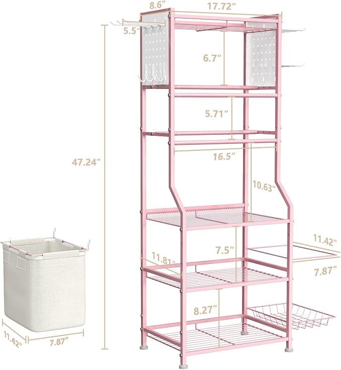 Dumbbell Rack, Home Gym Storage for Kettlebells, Yoga Mat & Strength Training Equipment, Weight Rack With Peg Board Organizer, Workout Gym Equipment Storage