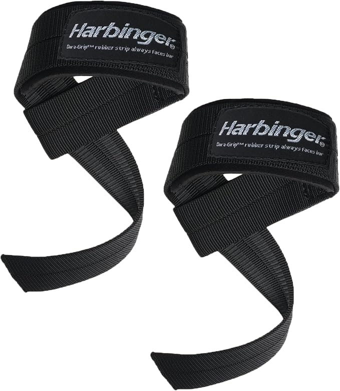 Harbinger Big Grip No-Slip Nylon Lifting Straps with DuraGrip (Pair)