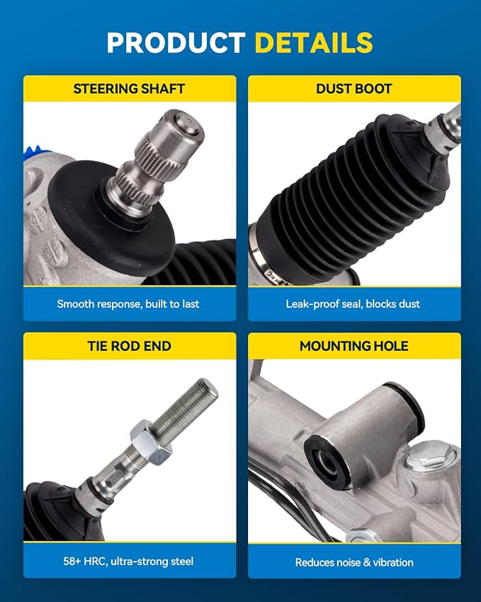 PHILTOP Power Steering Rack and Pinion for 00-06 Tundra, 01-07 Sequoia | No.261618, 442500C010, 442500C041, 442500C030, 442500C050, 4550309120, 4550309240