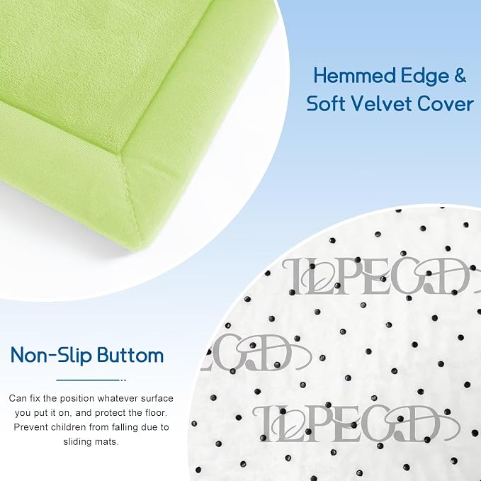 Baby Play Mat for Floor Nursery Muscle Mat Area Playroom Rug 39"x59" Elastic Foam 1.3" Thick Crawling Mat for Babies,Toddlers, Infants,Kids (Light Green)