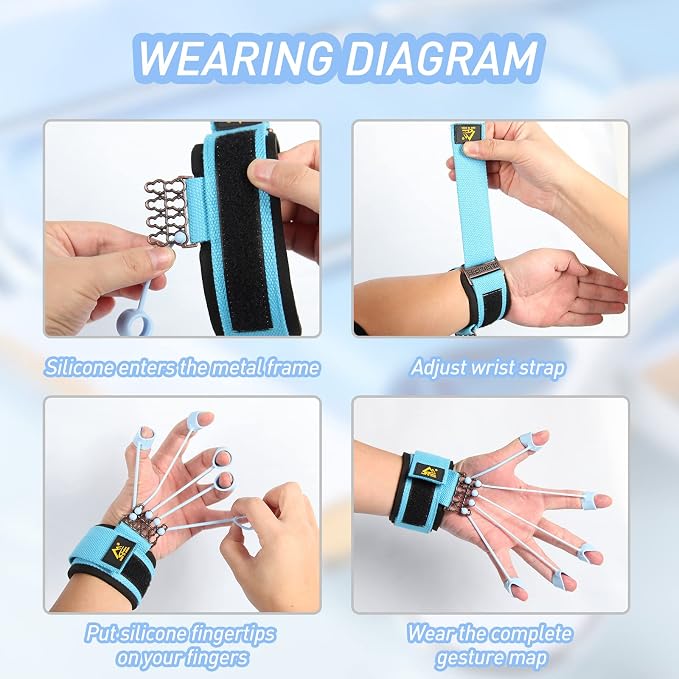 Finger Strengthener & Finger Exerciser, 3 Resistance Levels for Grip Training