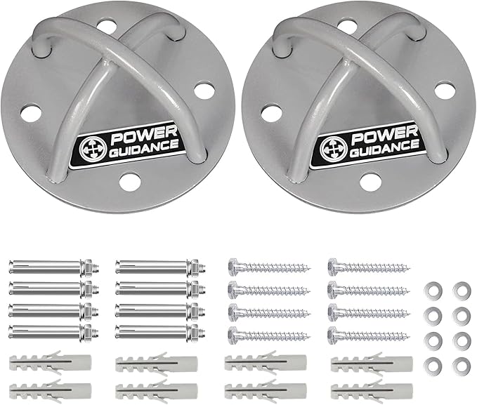 POWER GUIDANCE Wall and Ceiling Mount Bracket for Suspension Straps, Gymnastic Rings, Yoga Swings & Hammock Resistance Band Battle Rope