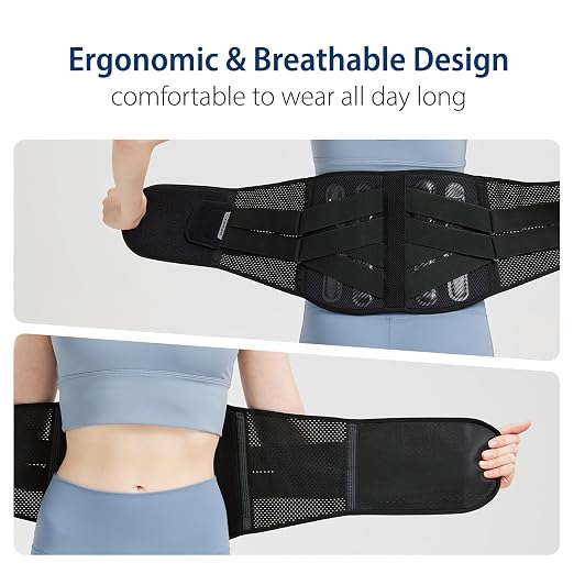 Double-Cross Comfort Back Support - Premium Back Brace for Lower Back Pain, Muscle Spasm, Strains, Arthritis, Sciatica, Injury Recovery, Rehabilitation (Medium)