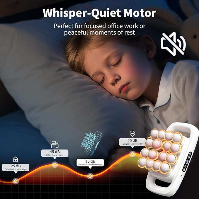 16 Head Massage Gun, 2026 Upgrade Deep Tissue Massager with 48KG Force, 3 Modes & 30 Intensities, Portable and Quiet Percussion Gun for Neck, Back, Legs, Waist, Buttocks Muscle Pain Relief