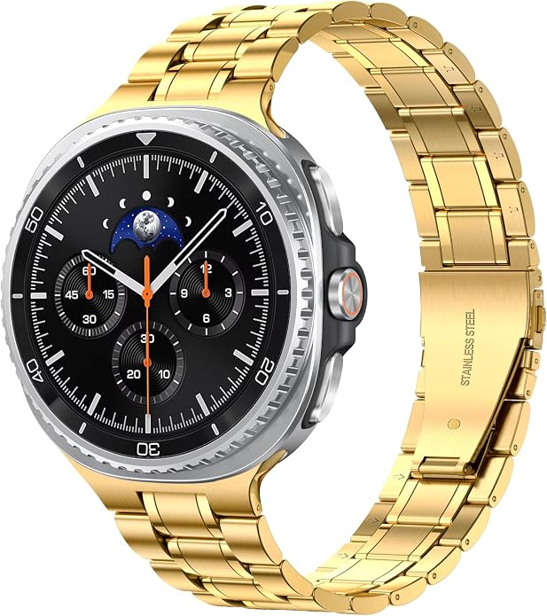 Metal Band for Samsung Galaxy Watch 9 8 40mm 44mm/Classic 46mm Men Women | Stainless Steel, No Gap Strap, Link Bracelet for Samsung Galaxy Watch 8 9 44 40mm/8 Classic 46mm, Business to Casual