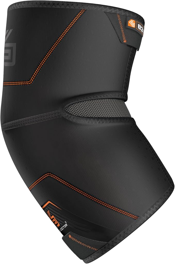 Shock Doctor Elbow Compression Sleeve with Extended Coverage (Black)