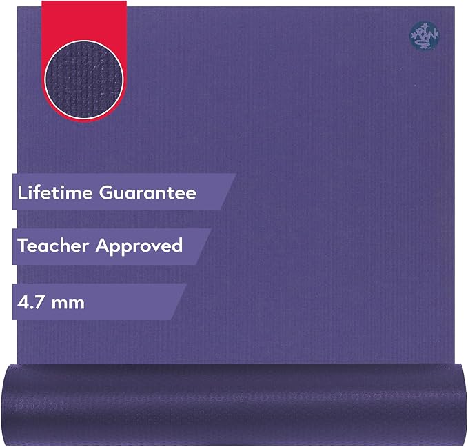 Manduka PROlite Yoga Mat 4.7mm | Lifetime Durability | Hygienic Construction | Teacher Approved