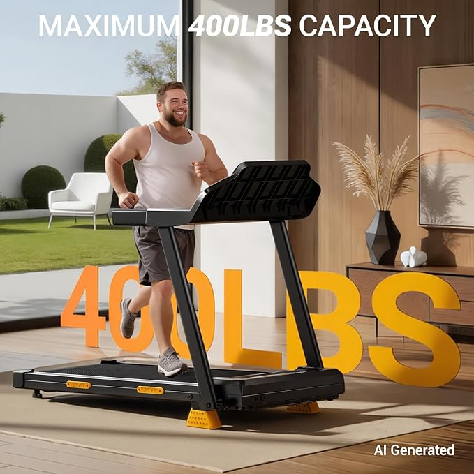 16% Foldable Incline Treadmills for Home, 12 Automatic Modes