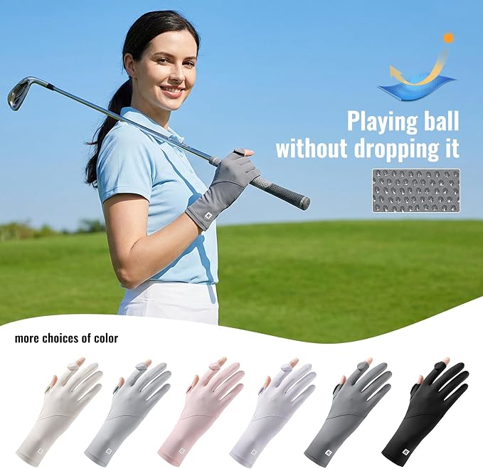 Women Driving Gloves, UV Protection Sun Gloves, Touchscreen Full Finger | UPF 50+ fabric blocks 99% UV rays, protecting hands during driving, cycling, fishing, hiking and outdoor activities
