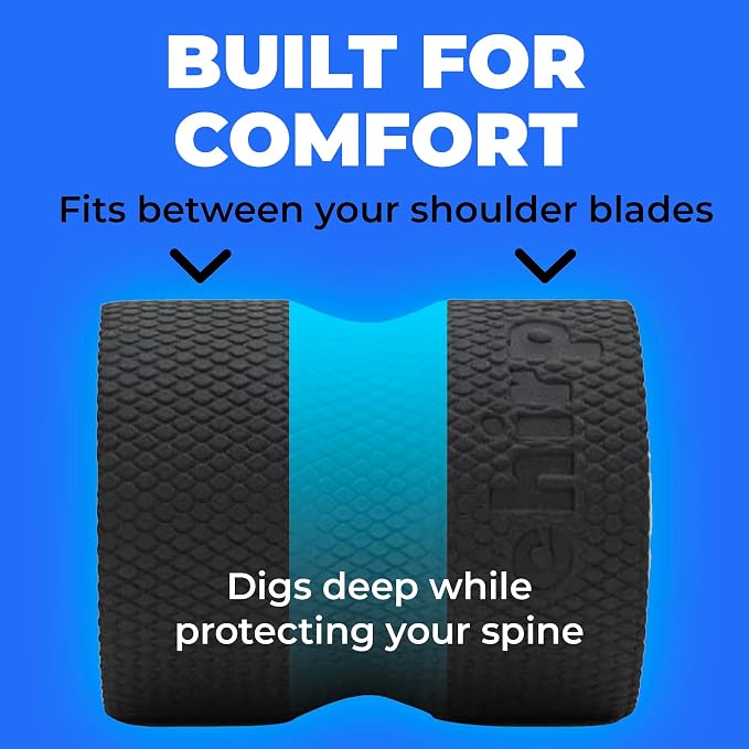 Chirp Wheel+ Foam Roller, Back & Neck Pain Relief, Mint 4-Inch | Focus Neck and Back Roller, Foam Roller for Tension Headaches, Trigger Point and Pressure Point Massage, 4 Inch