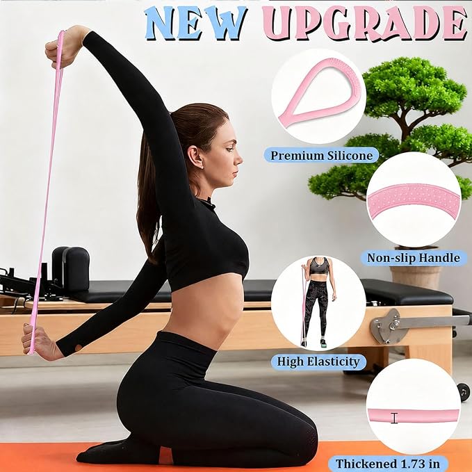Resistance Bands with Handles,Figure 8 Resistance Band Elastic Fitness Bands Exercise Band for Home Yoga Gym Workout