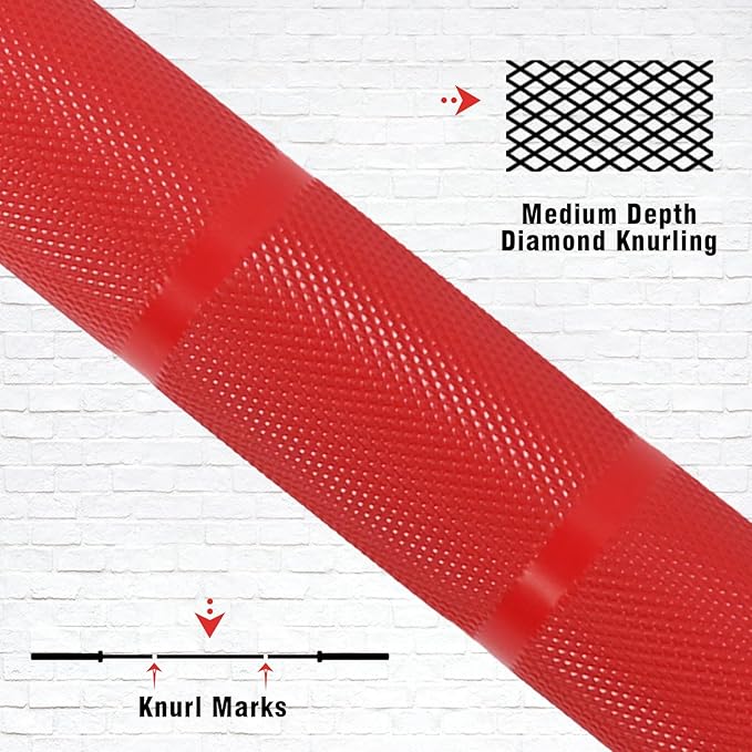 7ft Olympic Barbell 28mm 45lb – 500/700/1000LB Bar for Home Gym | Ceramic coated steel. Smooth spinning sleeves. Fits 2" plates. For snatch, clean and jerk, squats, deadlifts, bench press.
