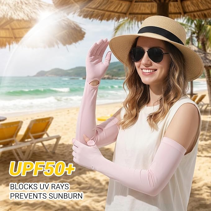Women Driving Gloves, UV Protection Sun Gloves, Touchscreen Full Finger | UPF 50+ fabric blocks 99% UV rays, protecting hands during driving, cycling, fishing, hiking and outdoor activities