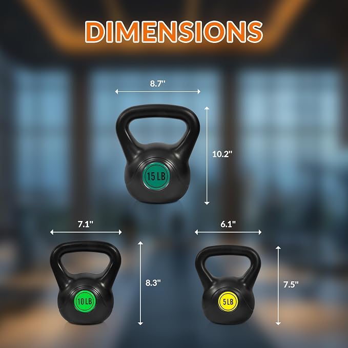 Fitvids Kettlebell Sets Piece Strength Training KettleBells Weight Set