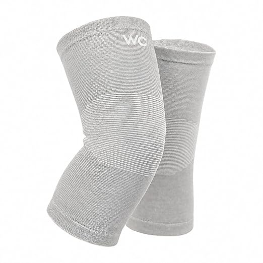 Wonder Care 2-Pack Bamboo Knee Compression Sleeve for Men and Women, Compression Knee Sleeve for Running, Volleyball, Gym Weightlifting Made from Bamboo Yarn, Perfect Knee Brace for Knee Pain and Enhanced Comfort - 1 Pair