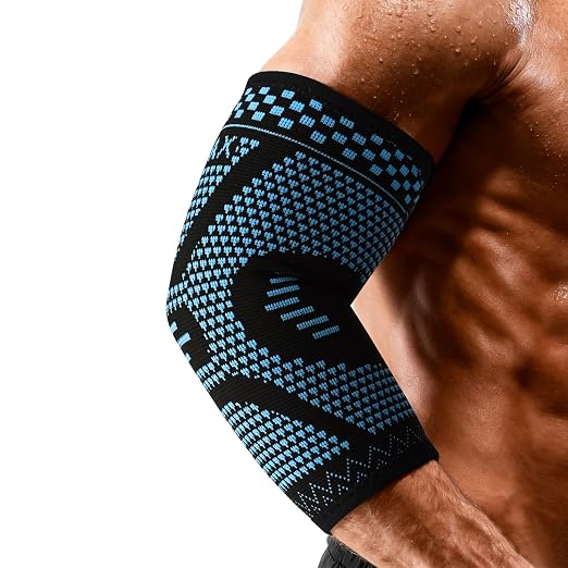 INDEEMAX Copper Elbow Compression Sleeve, 2 Pack Elbow Brace for Tendonitis | Elbow Sleeve for Women Men, Arm Support for Tennis & Golfer's Elbow, Joint Pain Relief, Arthritis, Bursitis, Weightlifting