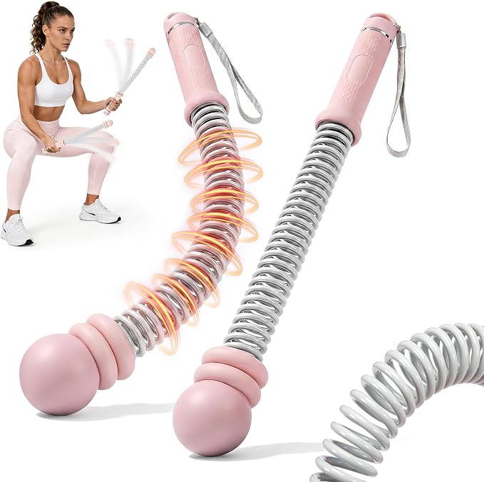 KUZARO Upgrade Weighted Ropeless Battle Ropes for Women, Quiet Adjustable Cordless Battle Ropes for Home Gym HIIT Cardio & Strength Training, Portable Exercise Rope for Arm & Core, Apartment Gear