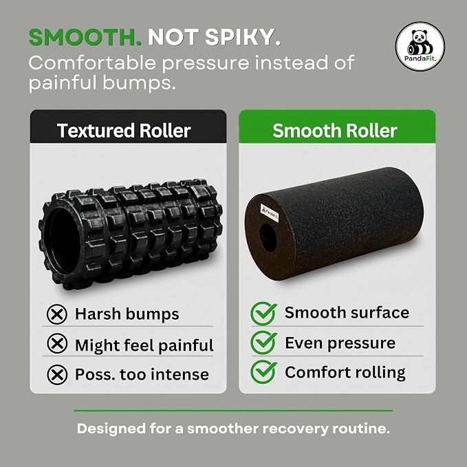Foam Roller Set for Physical Therapy, 5-in-1 Smooth Roller Kit with Large Roller, Mini Roller, Massage Ball, Peanut Ball and Carry Bag, Designed in Germany