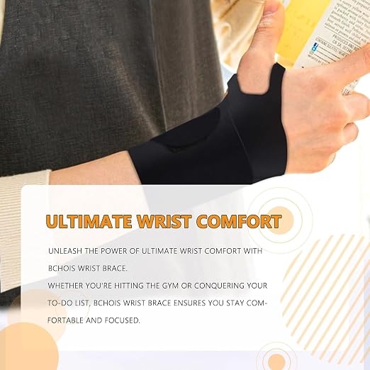2-Pack Wrist Brace & Wrap for Carpal Tunnel,Wrist Sprains & Tendonitis | Ultra-thin elastic,Massage Bumps,Adjustable Compression,Supports Carpal Tunnel, Wrist Sprains & Daily Activities