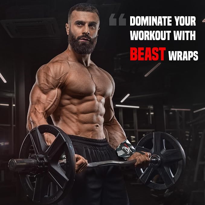 Wrist Wraps for Weightlifting - Adjustable Lifting Straps With Thumb Loop for Enhanced Gym Support, Powerlifting, Bodybuilding and Workout