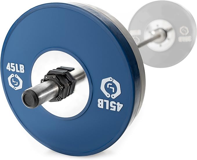 Lock-Jaw Flex Barbell Collars Olympic Barbell Clamps w/Magnet 2 Pcs – Heavy Duty Bar Clamps for 2” & 50mm Olympic Bars – Secure Weight Bar Clamps for Strength Training & Home Gym Accessories