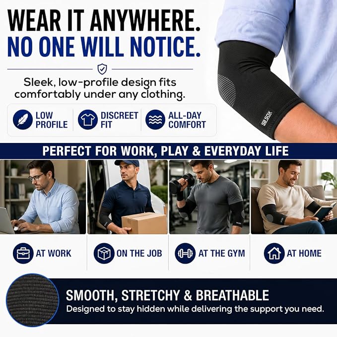 SB SOX Elbow Brace Compression Sleeve for Men & Women